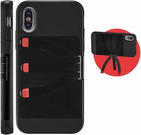 JOBY JB01595-BWW Standpoint Smartphone Case for Apple iPhone X/Xs - Protective,Built-in Aluminum Tripod Legs,Wireless Charging,for Selfies,Photo,Video,Vlogging,Video Calls,Live Streaming