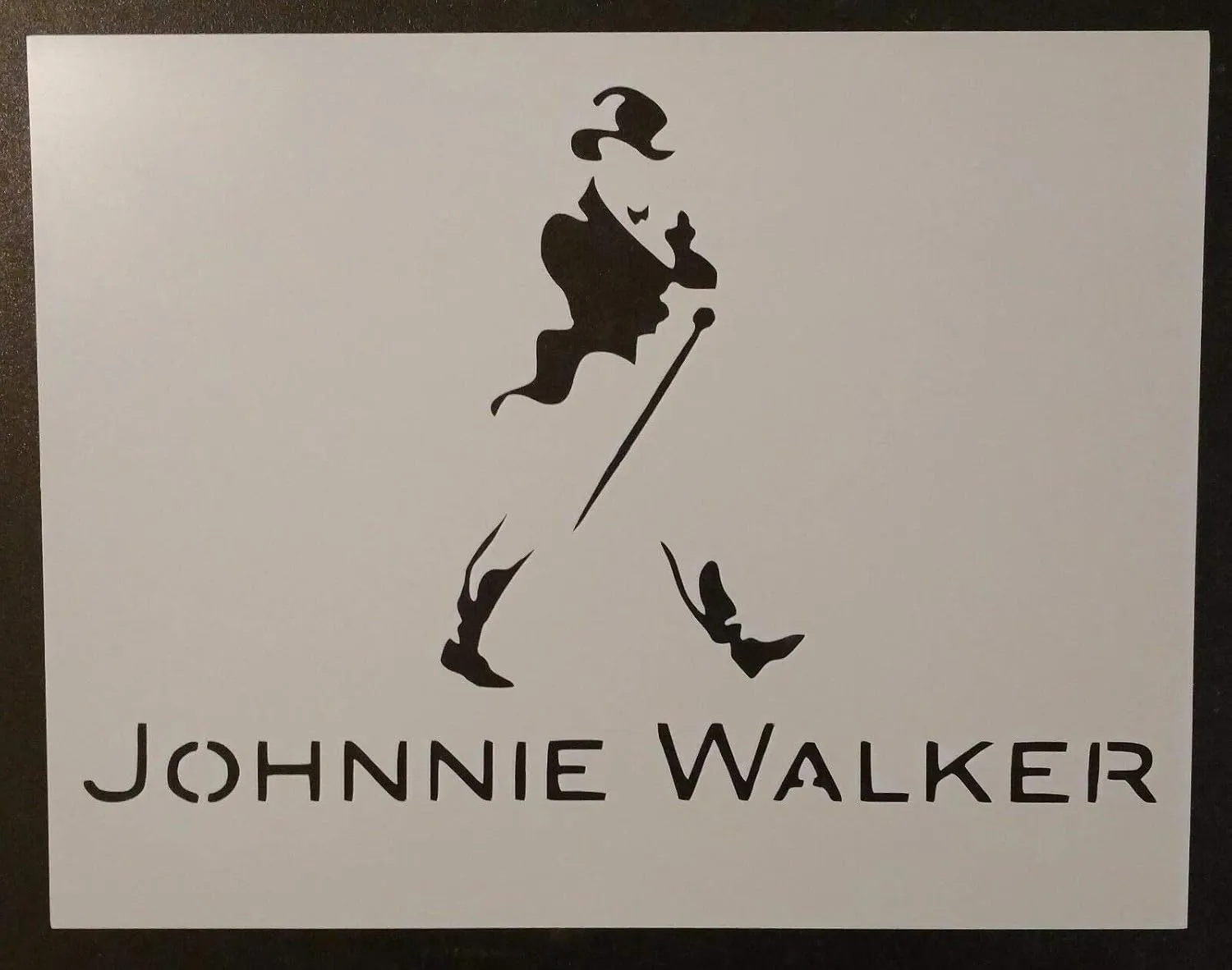 Johnnie Walker Scotch Whisky Whiskey 11" x 8.5" Custom Stencil Art Supplies DIY Scrapbooking Painting on The Wall and Other Surfaces
