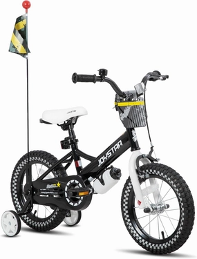 JOYSTAR Little Daisy Kids Bike for Girls Boys Ages 2-7 Years, 12 14 16 Inch Girls Bikes with Doll Bike Seat & Streamers, Boys Bike with Flag & Number Plate, Multiple Colors