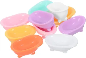 KICHOUSE 10pcs Miniature Bathtub Realistic Doll House Decor for DIY Landscape Micro Models and Romantic Miniature Environments