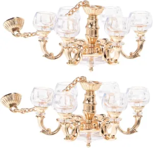 KICHOUSE Micro Landscaping Mini Light Miniature Ceiling Lamp 1:12 Scale Miniature Lights for Dollhouse Decor