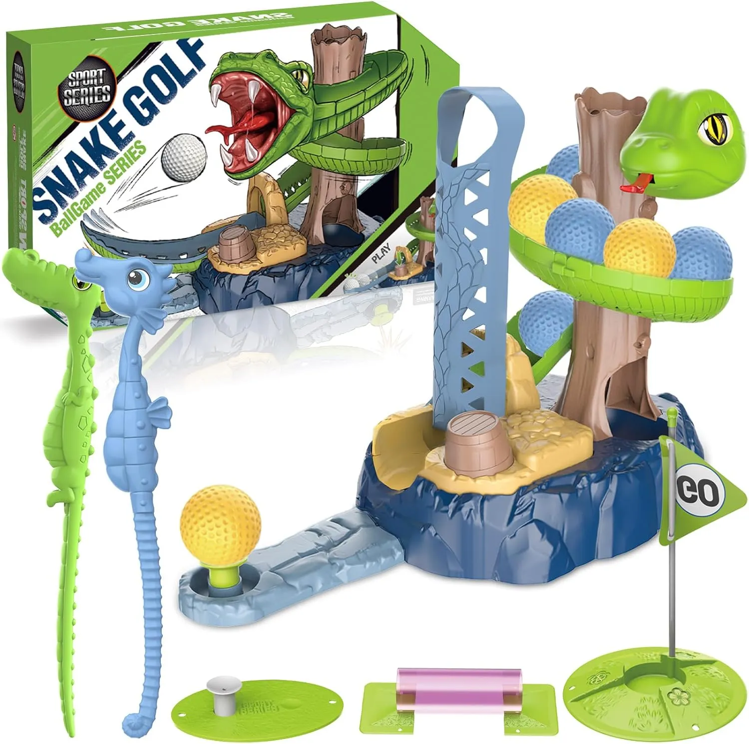 Kids Golf Set Toys for 3 4 5 Years Old, Toddler Golf Sets, Kid Golf Clubs, Outdoor Toys for Toddlers Age 3-5, Baby Golf Set, Gifts for 3 4 5 6 7 8 Year Old Boys Girls