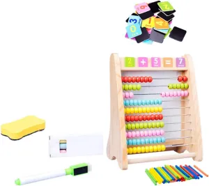 Kids Toys Wooden Toys Math Abacus Multi-Function Arithmetic Drawing Board Calculation Frame Educational Toys for Children