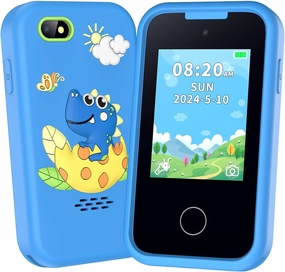 Kids Phone for Boy, Toddler Toy Phone Birthday Gifts Toys for 3 4 5 6 7 8 Years Old Kids Camera Phone with Dual Camera Music Player Puzzle Games