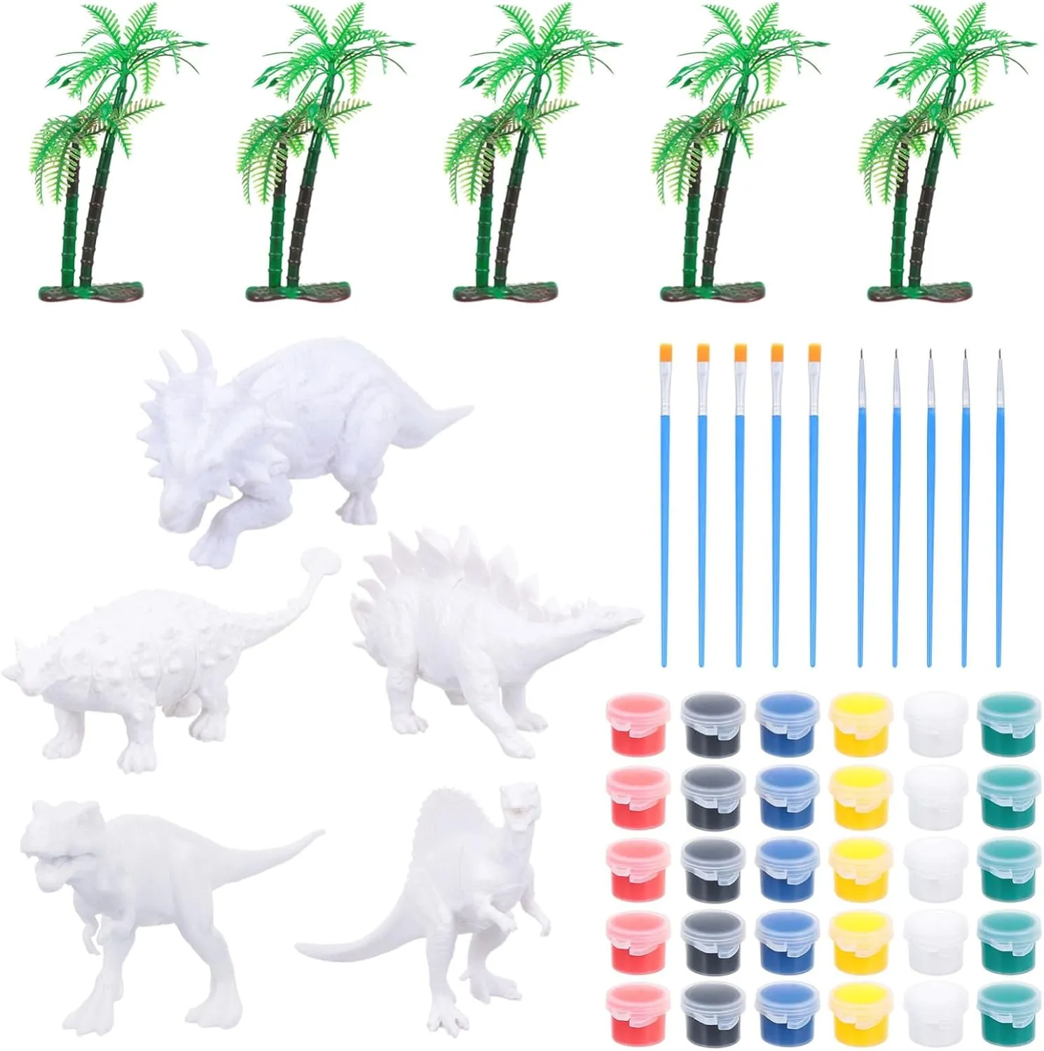 Kisangel DIY Dinosaurs Model Painting Toy Set 1 Set Painting Kit for Boys Girls