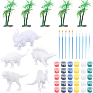 Kisangel DIY Dinosaurs Model Painting Toy Set 1 Set Painting Kit for Boys Girls
