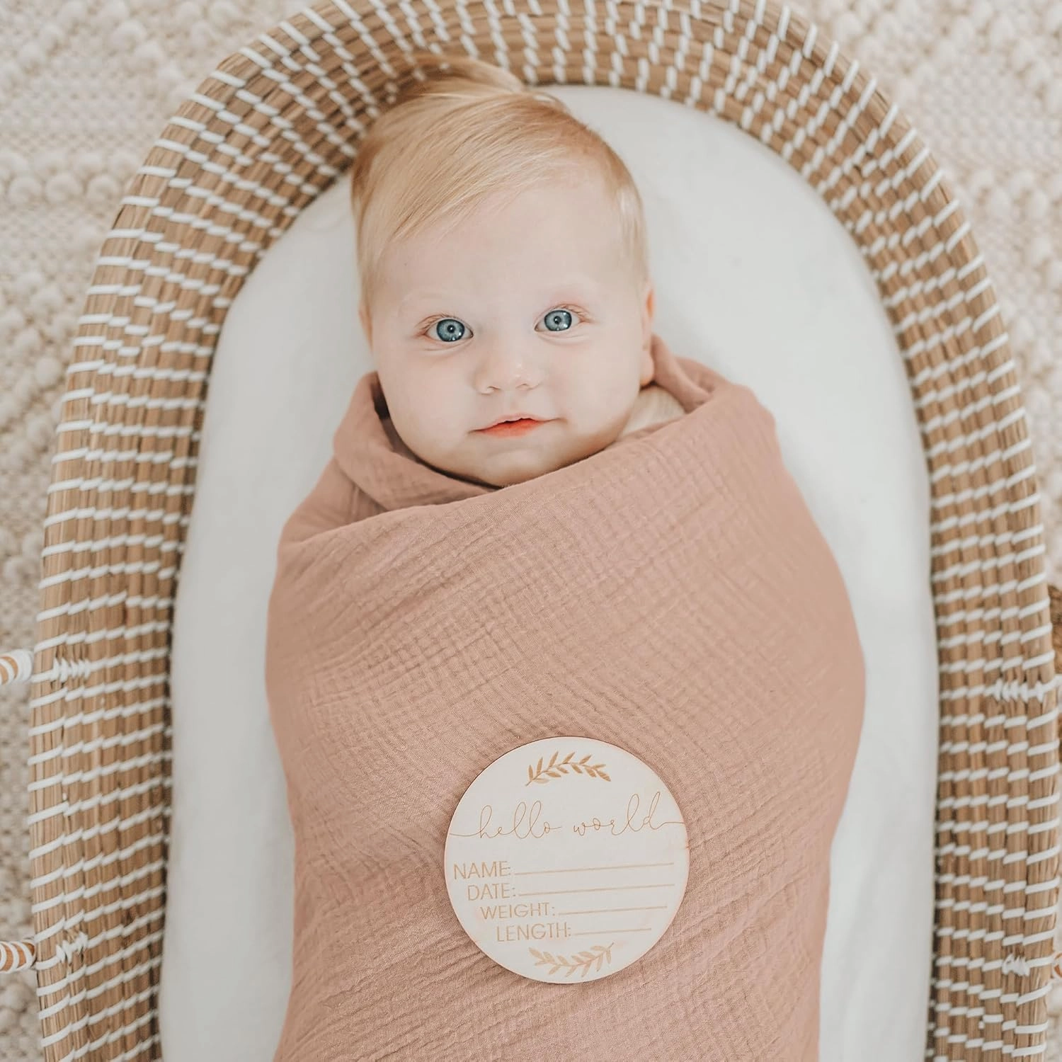 Konssy 3 Pack Muslin Swaddle Blankets for Unisex, Newborn Receiving Blanket, Large 47 x 47 inches, Soft Breathable Muslin Baby Swaddles for Boys & Girls
