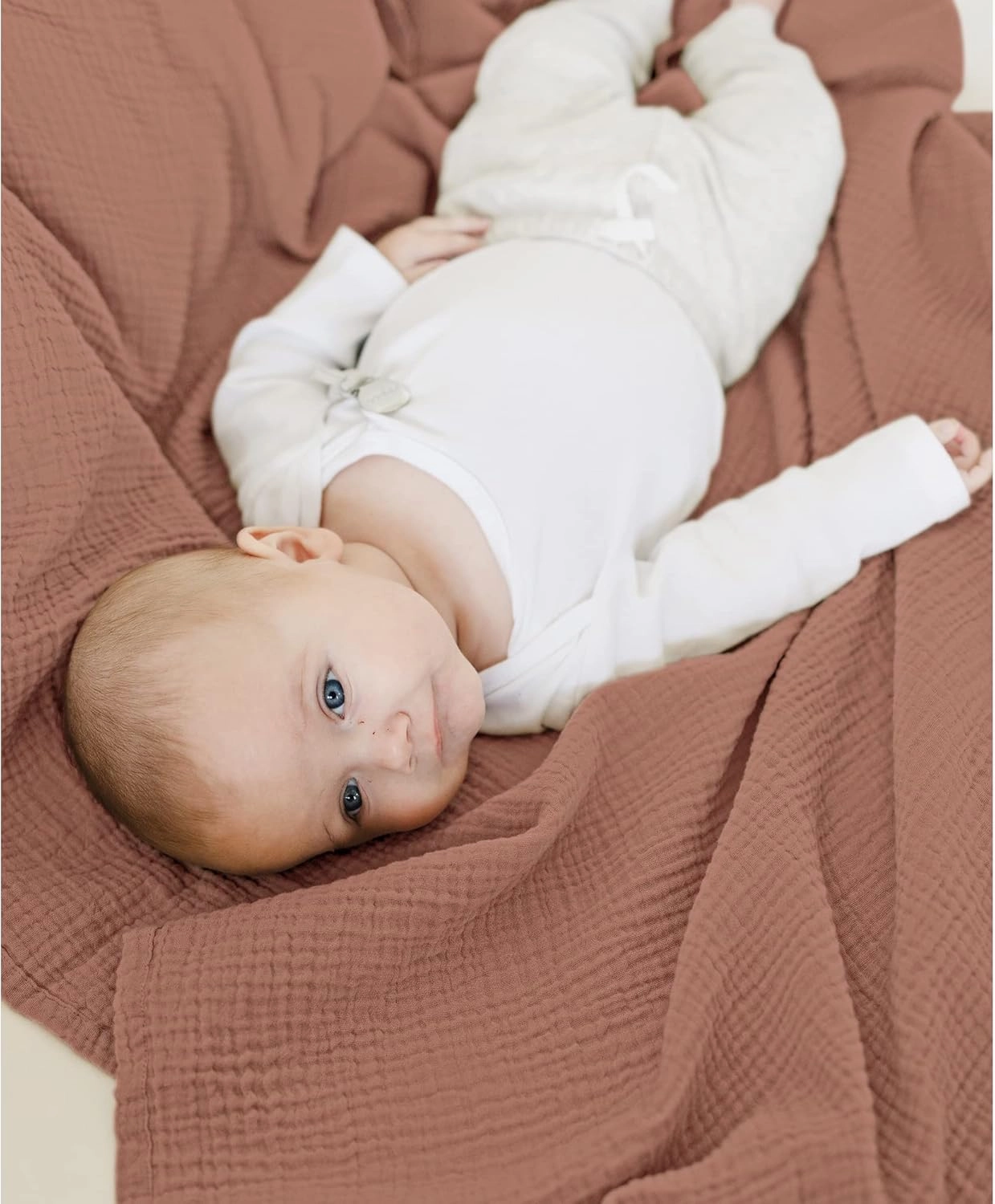 Konssy 3 Pack Muslin Swaddle Blankets for Unisex, Newborn Receiving Blanket, Large 47 x 47 inches, Soft Breathable Muslin Baby Swaddles for Boys & Girls