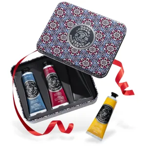 La Chatelaine Hand Cream Gift Set for Men, Ready-To-Gift Travel Size Hand Lotion, Natural Hand Cream Made in France with 20% Organic Shea Butter (Deep Blue Sea, Sandalwood, Citrus Zest) 3 x 1 fl oz