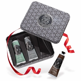 La Chatelaine Hand Cream Unisex Gift Set, Ready-To-Gift Hand Lotion, Travel Size, Natural Hand Cream Made in France with 20% Organic Shea (Moroccan Mint, Vetiver Cedar, Bourbon Vanilla) 3 x 1 fl oz