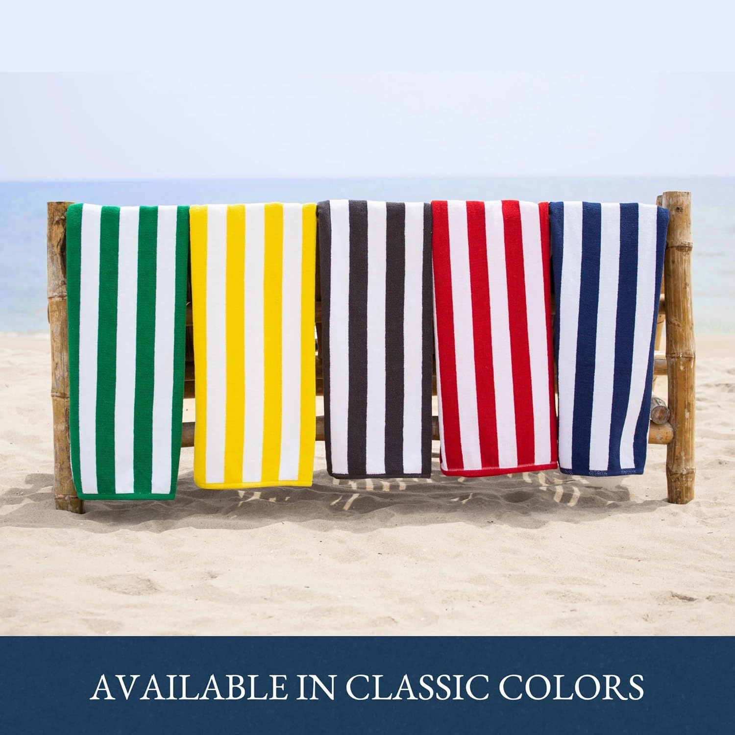 LANE LINEN 100% Cotton Beach Towel - Pack of 2 Cabana Towels, Beach Essentials for Women (30" x 60”), Large Absorbent Towel, Quick Dry & Soft Beach Towels - Grey Towels