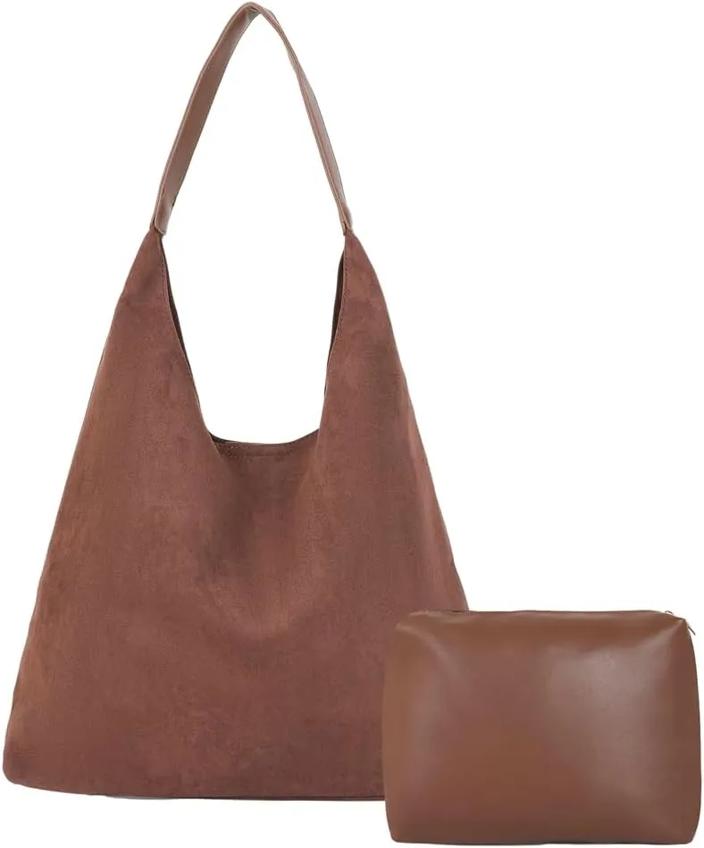 Large Tote Bag For Women Shoulder Bags For Women Simple Underarm Bag Casual Work Purse Suede Handbag Top Handle Travel Winter