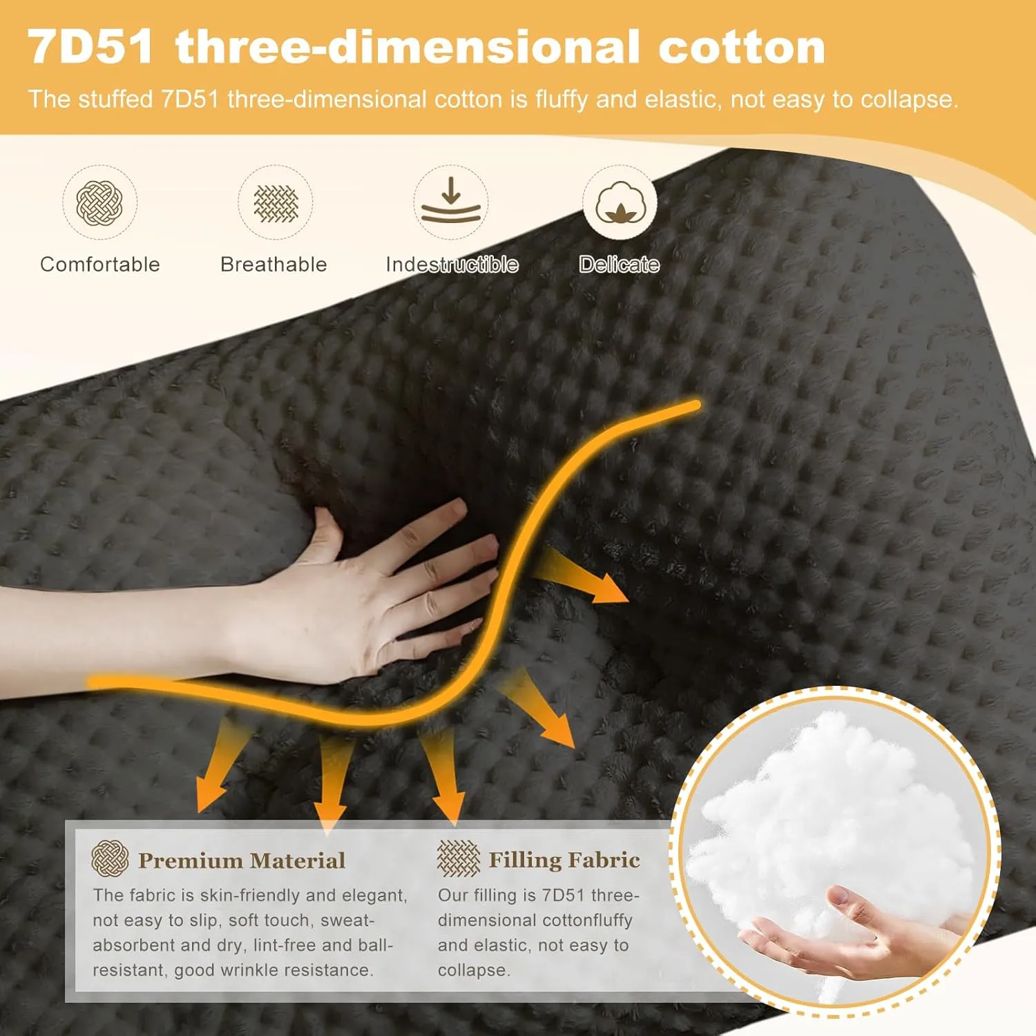 Large Triangular Headboard Wedge Pillow Soft and Supportive Headboard Backrest Positioning Support Bolster Cushion, Bed Wedge Pillow with Removable Cover(Black,Dorm,24x8x20inch)