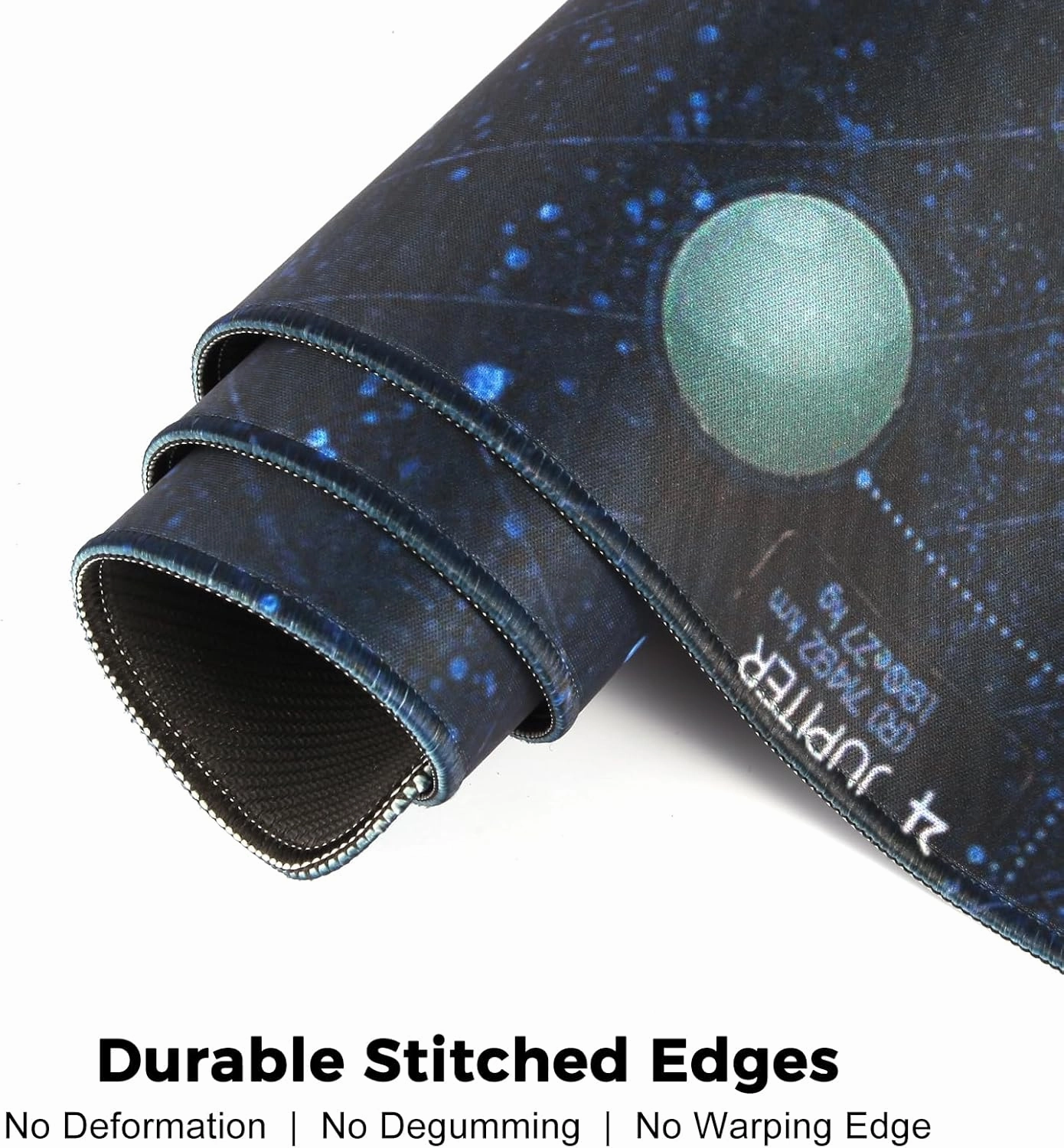 Large Extended Gaming Mouse Pad with Stitched Edges, Non-Slip Waterproof Rubber Base XXL Computer Desk Mat for Office, Keyboard, Laptop and Home, 35.43 X 15.75 Inch Long Desk Pad Galaxy Planetary