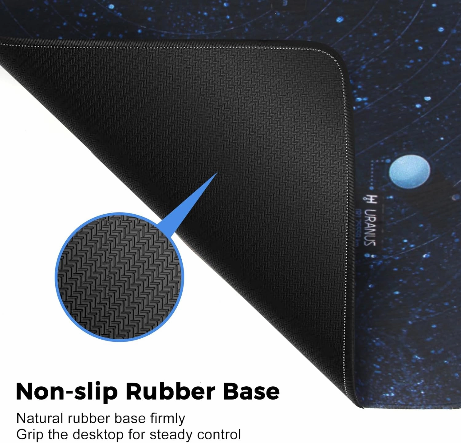 Large Extended Gaming Mouse Pad with Stitched Edges, Non-Slip Waterproof Rubber Base XXL Computer Desk Mat for Office, Keyboard, Laptop and Home, 35.43 X 15.75 Inch Long Desk Pad Galaxy Planetary