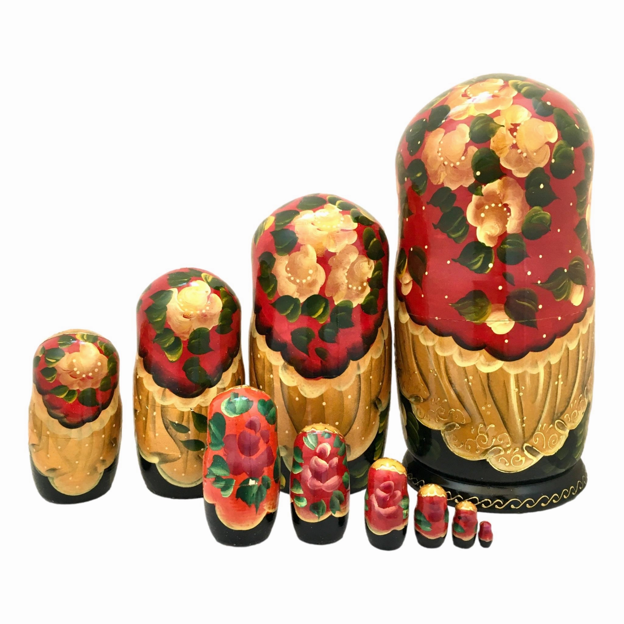 Large Nesting Dolls Set of 10 Swan Princess