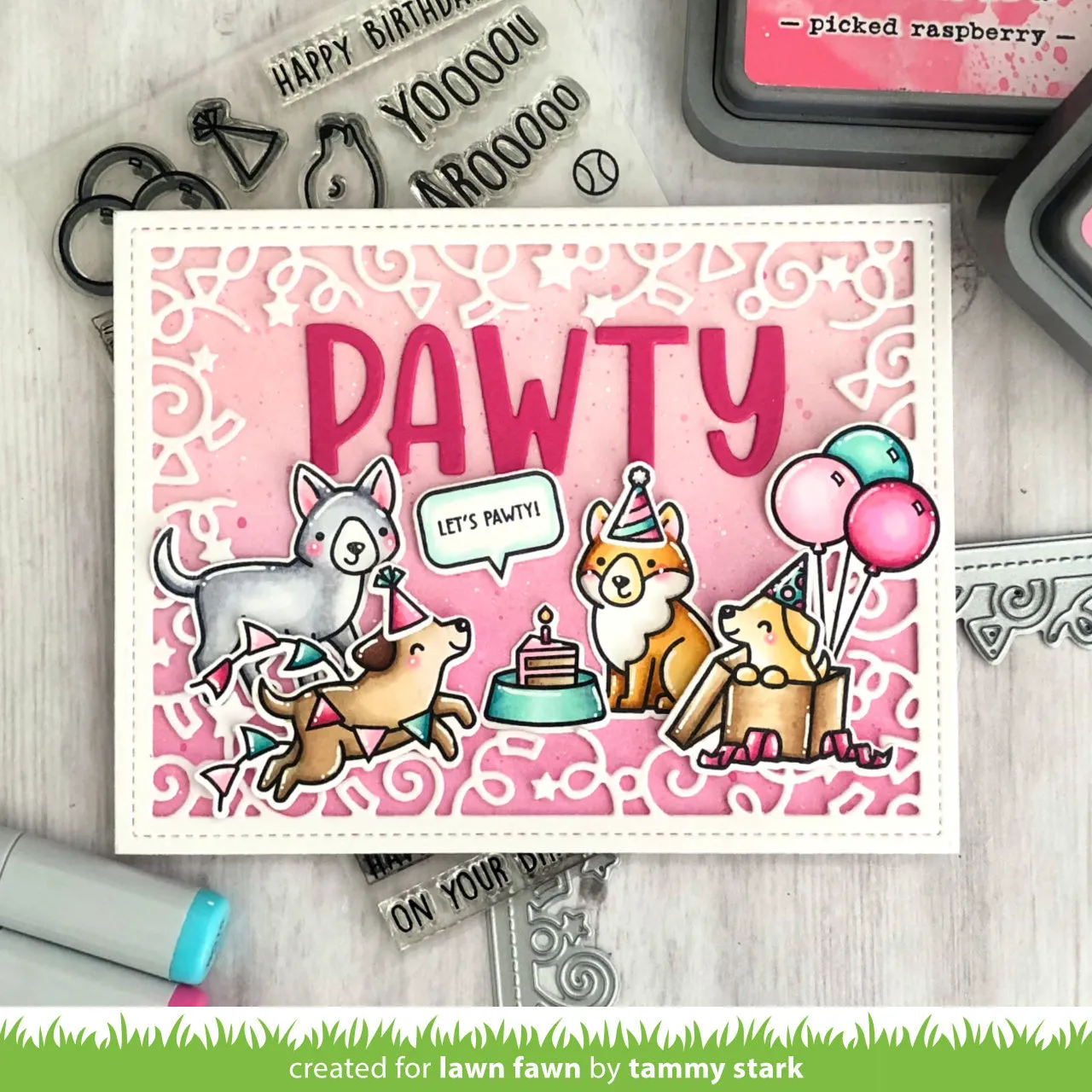 Lawn Fawn - Yappy Birthday Add-On