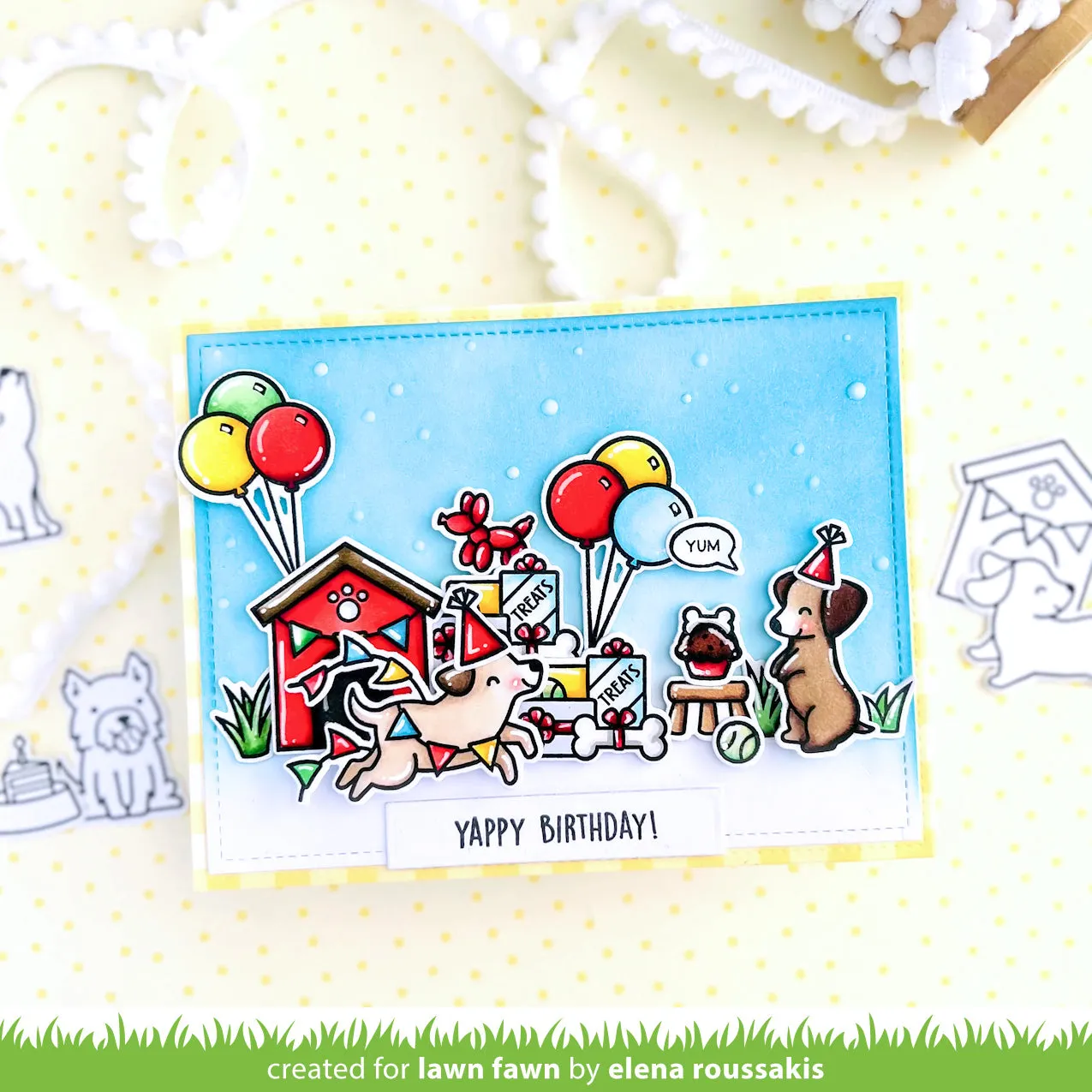 Lawn Fawn - Yappy Birthday Add-On
