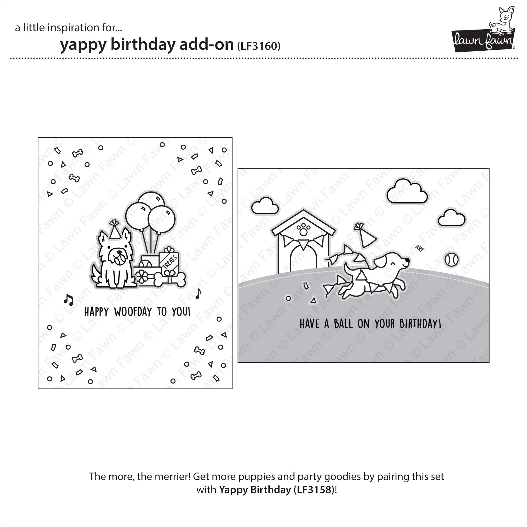 Lawn Fawn - Yappy Birthday Add-On