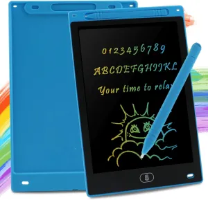 LCD Writing Tablet, 12 inch Colorful Doodle Board Kids Drawing Tablet with Erase Lock Button, Reusable Writing Drawing Pad Educational Toys Gifts for Age 4 5 6 7 8 Years Old Girls Boys Toddlers