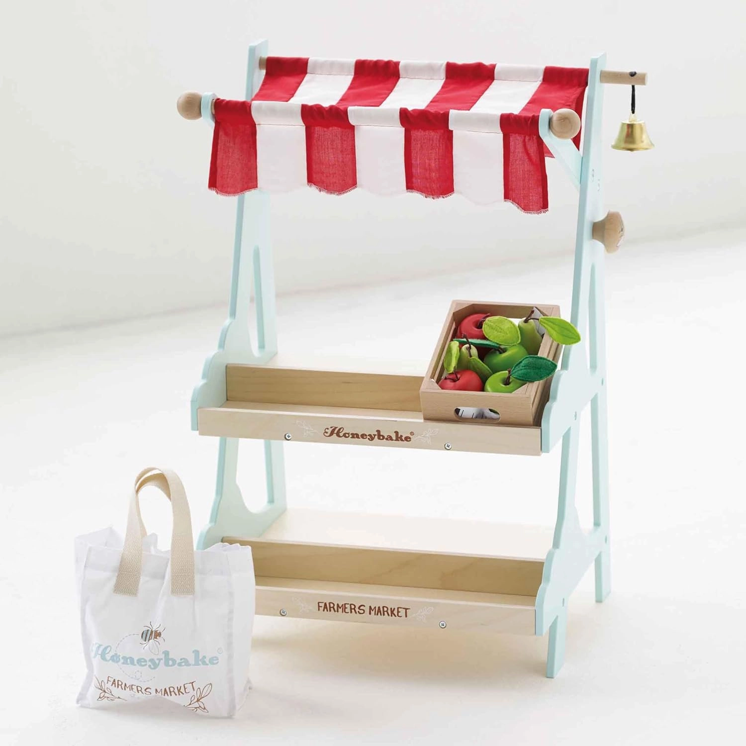 Le Toy Van - Timeless Honeybee Wooden Market Play Shop Set | Perfect for Supermarket, Food Shop or Cafe Pretend Play | Great As A Gift,TV181