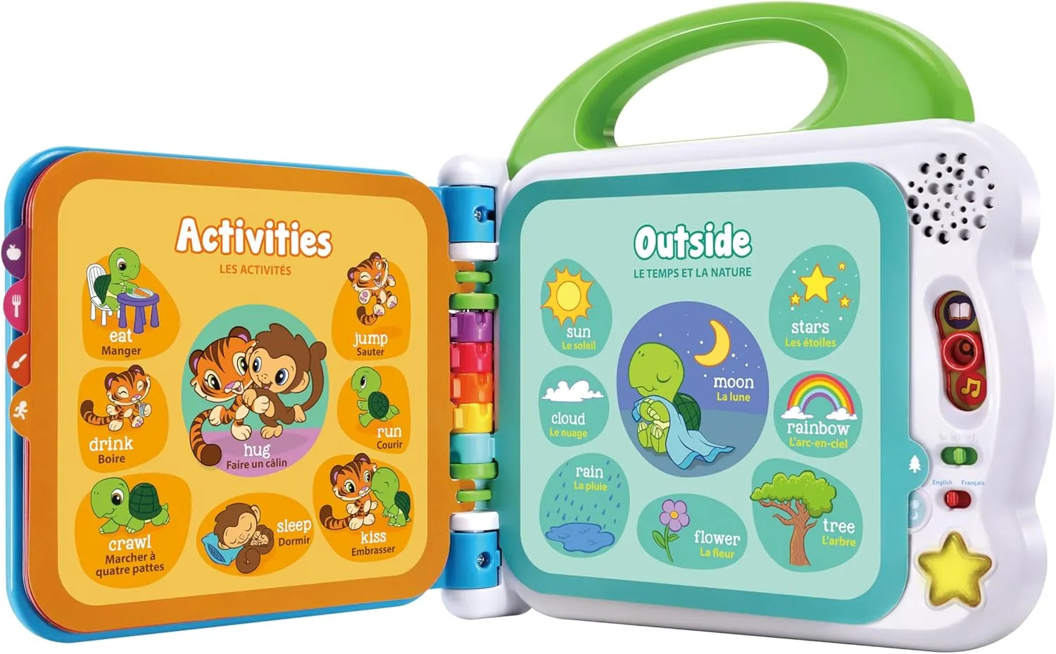 LeapFrog 601503 Learning Friends 100 Words Baby Book Educational and Interactive Bilingual Playbook Toy Toddler and Pre School Boys & Girls 1, 2, 3, 4  Year Olds, Multi-Colour, One Size