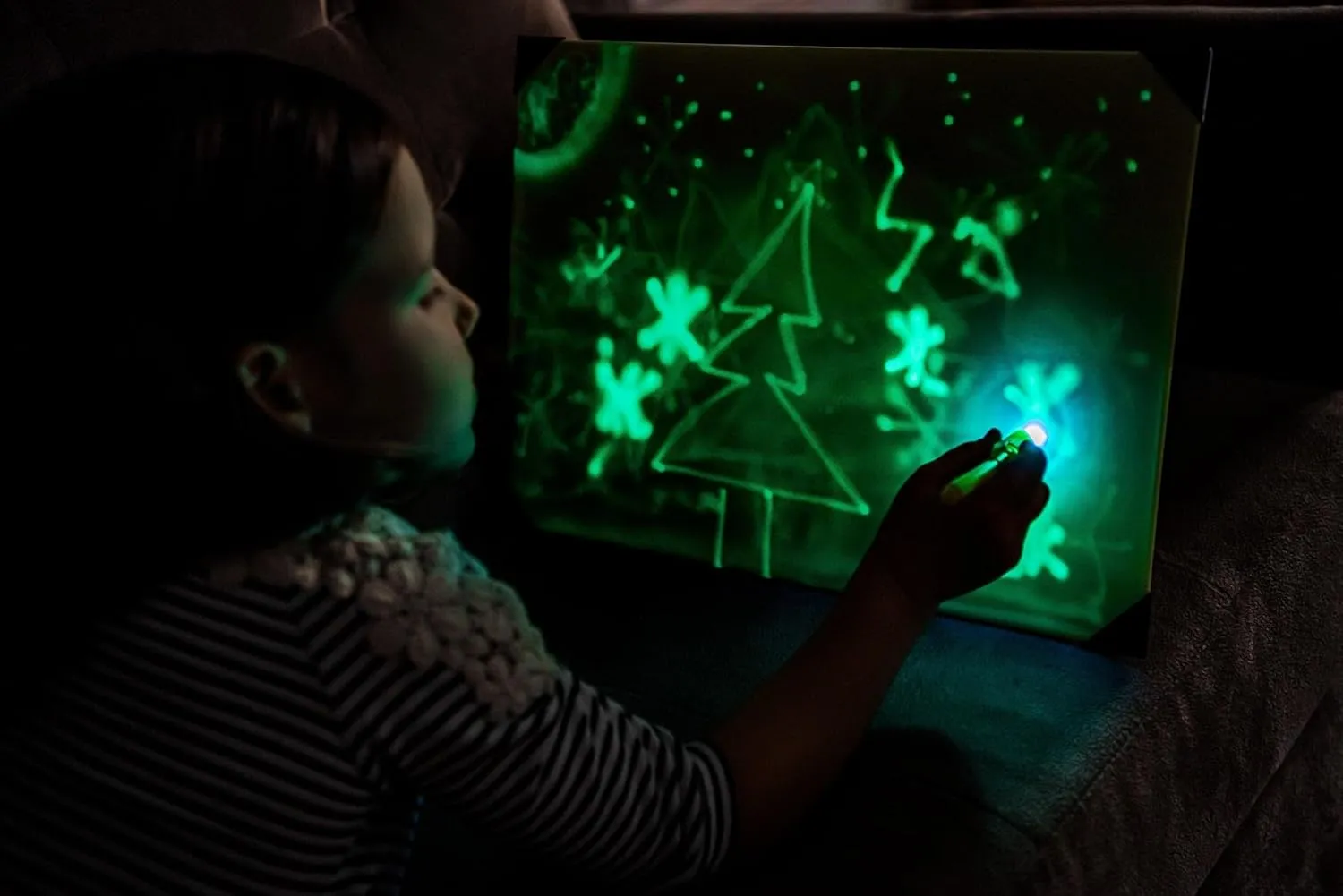 Light Drawing Board For Kids - The Glow In Dark Neon Effect Draw Pad Tablet A3 (Without Box)