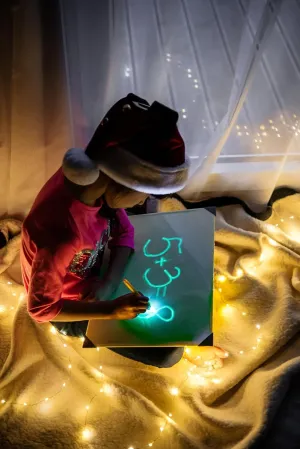 Light Drawing Board For Kids - The Glow In Dark Neon Effect Draw Pad Tablet A3 (Without Box)