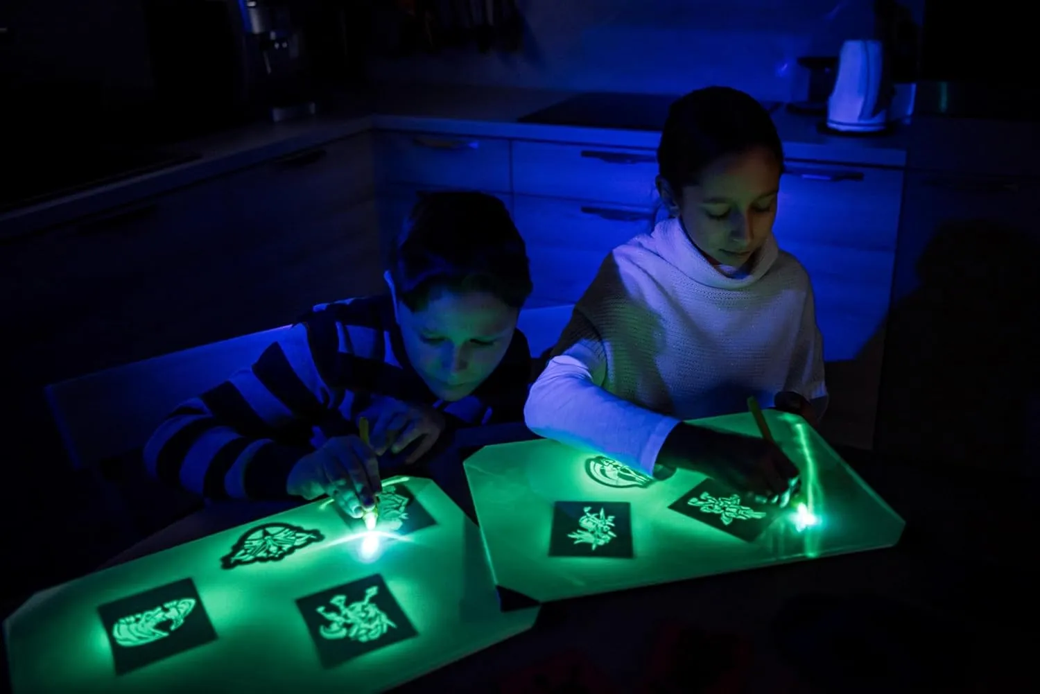 Light Drawing Board For Kids - The Glow In Dark Neon Effect Draw Pad Tablet A4 (Without Box)
