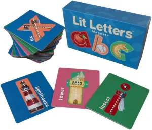 Lit Letters Magnets for Preschoolers Official Lit to Lead Product | Learn Letter Sounds up to 2X Faster | Alphabet Fridge Magnets | Embedded Pictograph Mnemonic