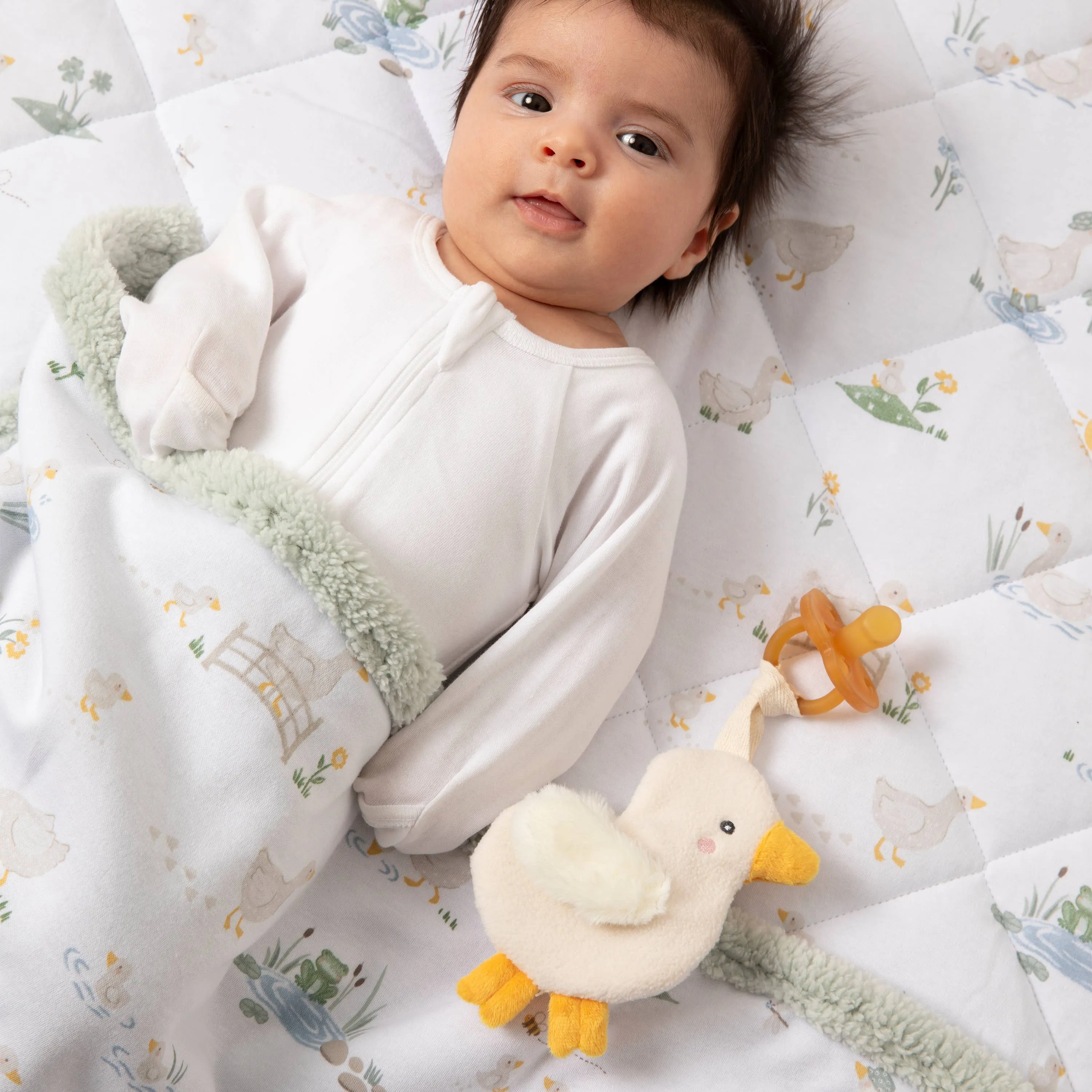 Little Duck Teething Ring & Dummy Chain Gift Set
