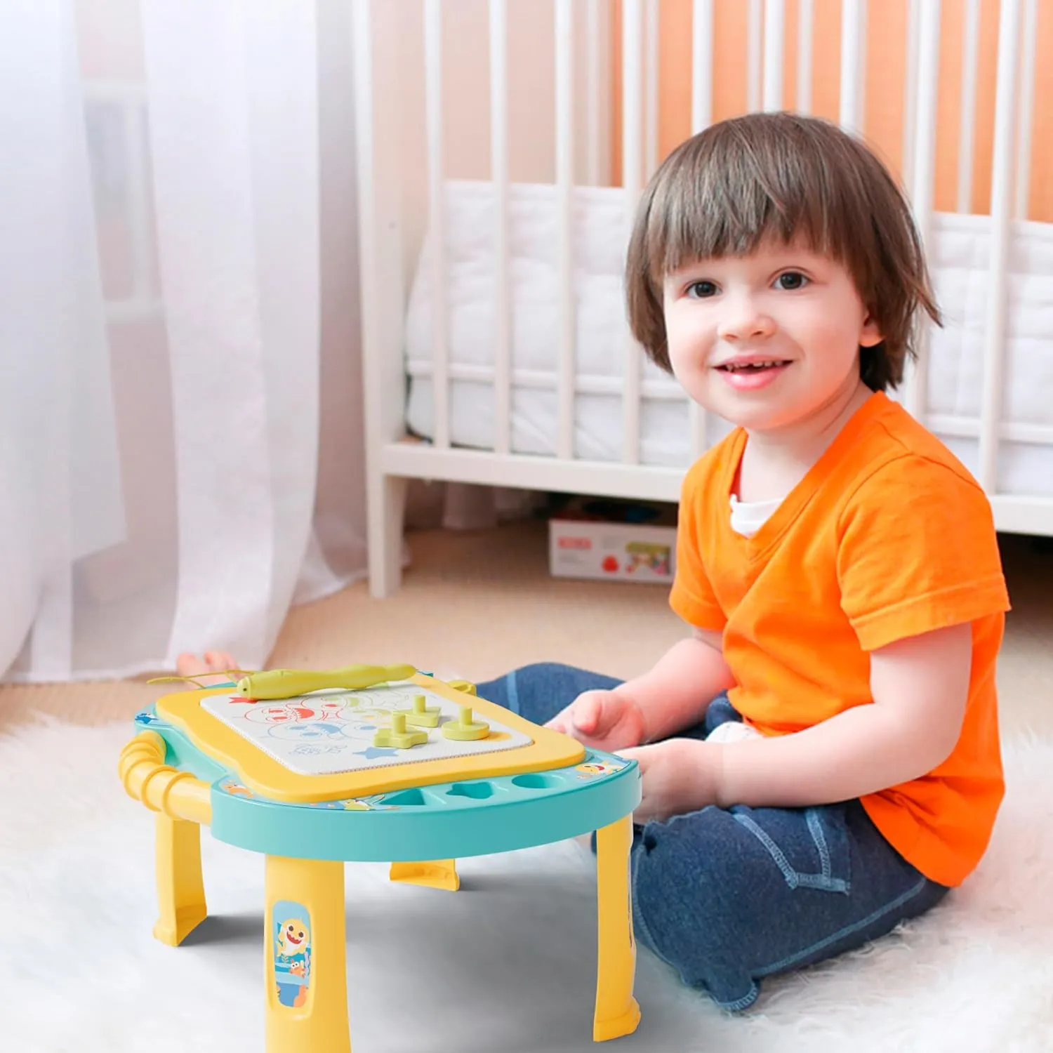 Lollipop Baby Shark Magnetic Drawing Board - Creative Fun for Kids - Easy Erasing, Mess-Free Drawing, Large Drawing Surface - Ideal for Imaginative Play - Perfect for Gift