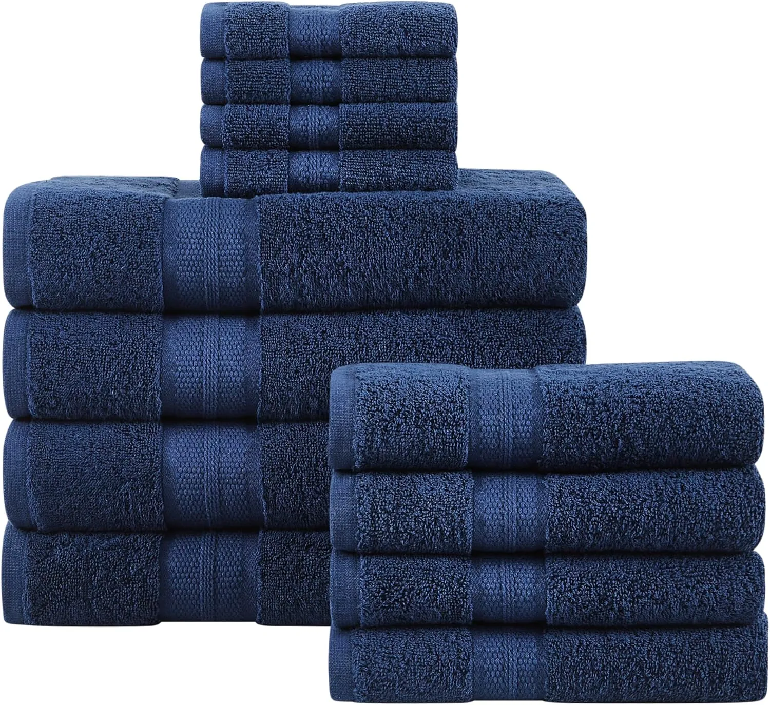 London Fog Signature Solid 12 Piece Navy Towel Set
