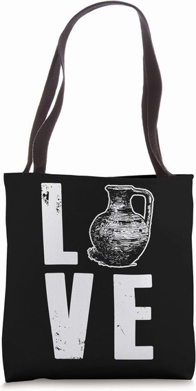 Love Pottery Clay Handmade Pot Kiln Ceramist Gift Tote Bag