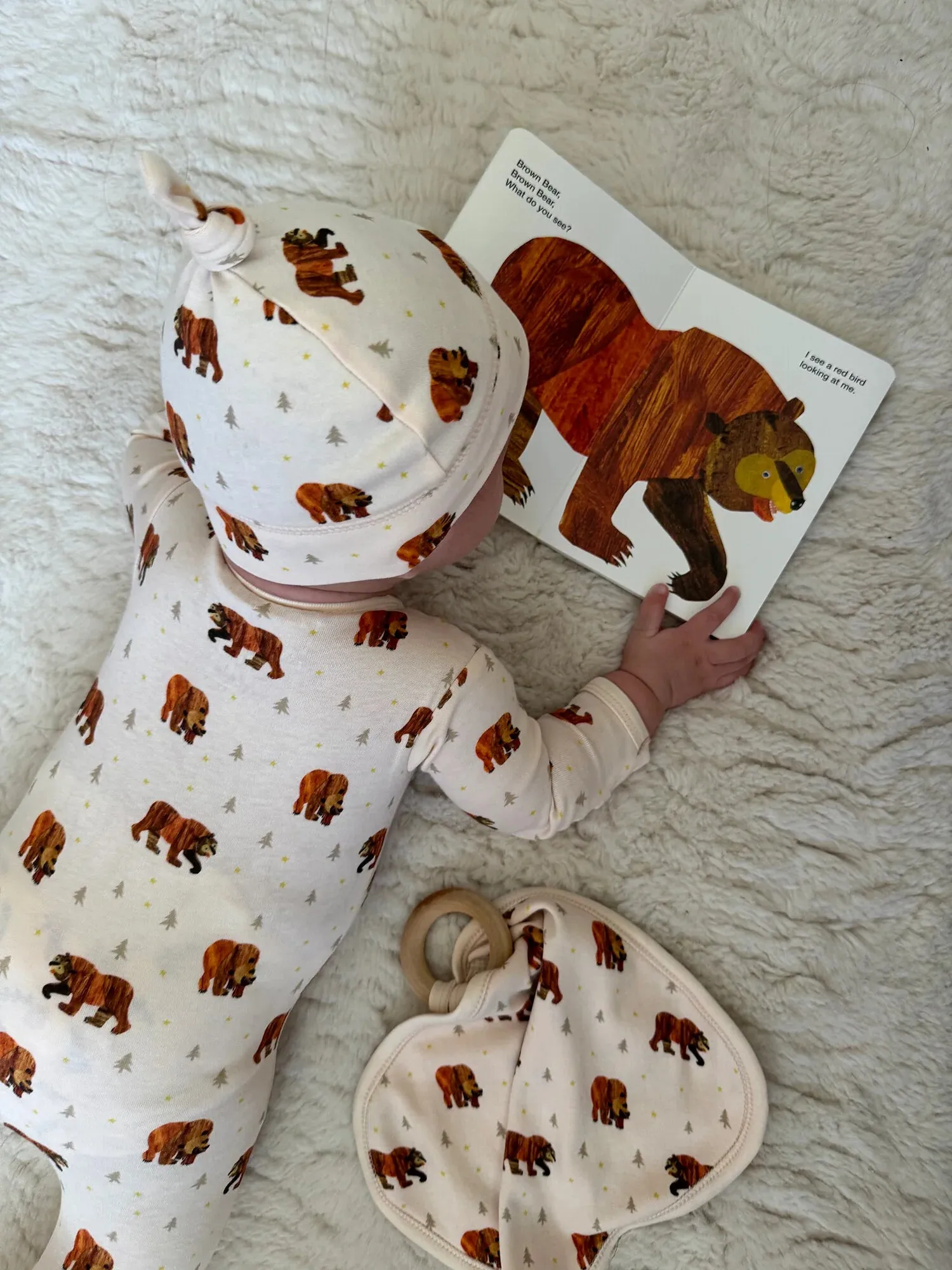 Lovedbaby - Lovey   Book Set - Brown Bear