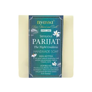 Luxurious Parijat Handmade Natural Bathing Soap, Shea Butter & Jojoba Oil, Jasmine & Parijat Fragrance For All Skin Type, 75g