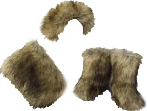 LVCOMEFF Women Faux Fur Snow Boot with Fur Lining Handbag Headband 3 Packs Pieces Set Winter Warm Outwear Furry Fluffy