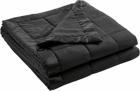 Madison Park King Size Blanket Ultra-Soft Microfiber Blanket King Size, Box Quilting with Satin Binding, All Season & Lightweight King Summer Blanket for Bed, Couch & Sofa, King, Balck
