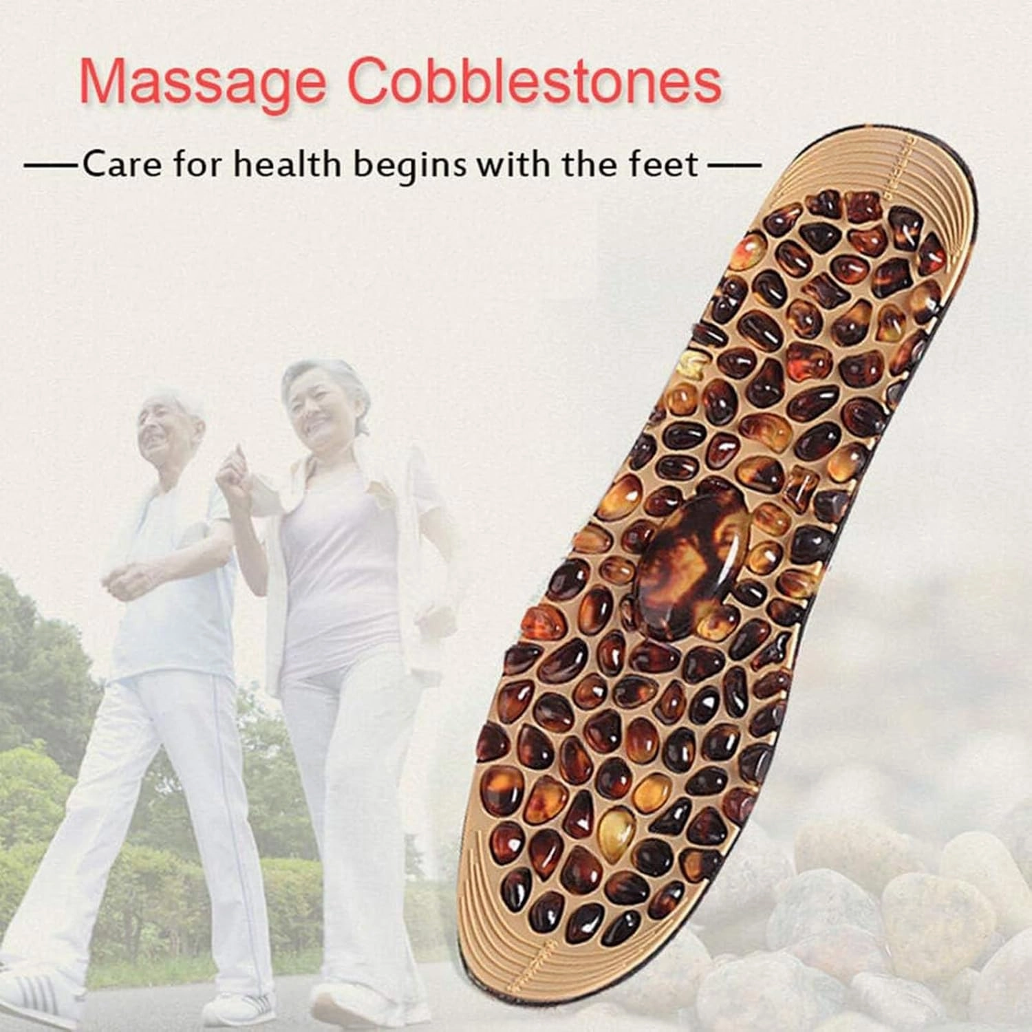 Magnet Acupressure Shoe Insoles for Women and Men, Magnetic Massage Insoles, Cobblestone Orthotic Acupressure Pad Feet Reflexology Therapy Insole,L(41-45),1 PAIR