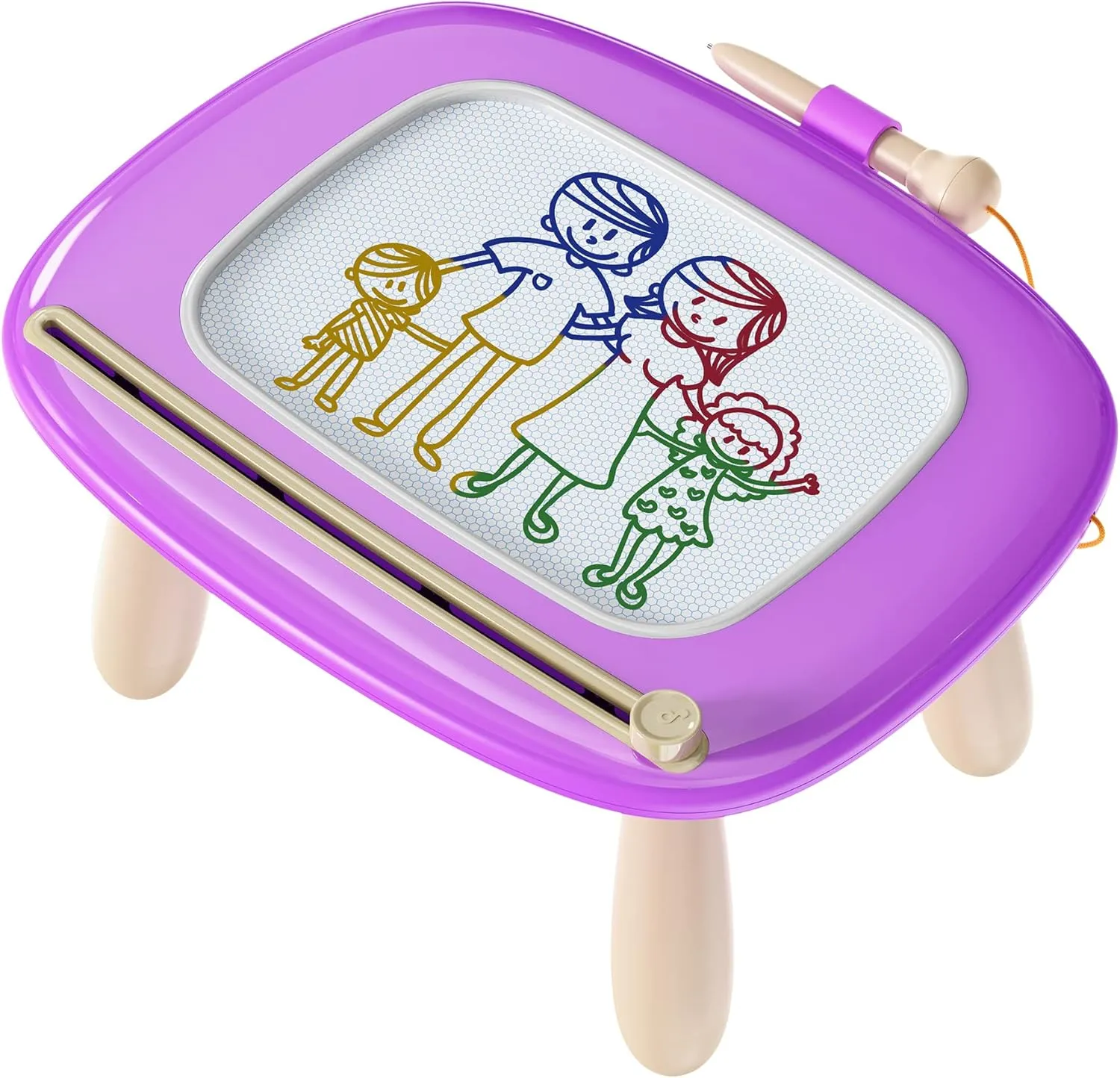 Magnetic Drawing Board, Doodle Board for Toddler Toys Age 1-2, Magnetic Writing Board, Preschool Learning and Educational Sensory Toys for 1 2 3 Years Old Girl Boy Gift for Birthday, Christmas(Purple)