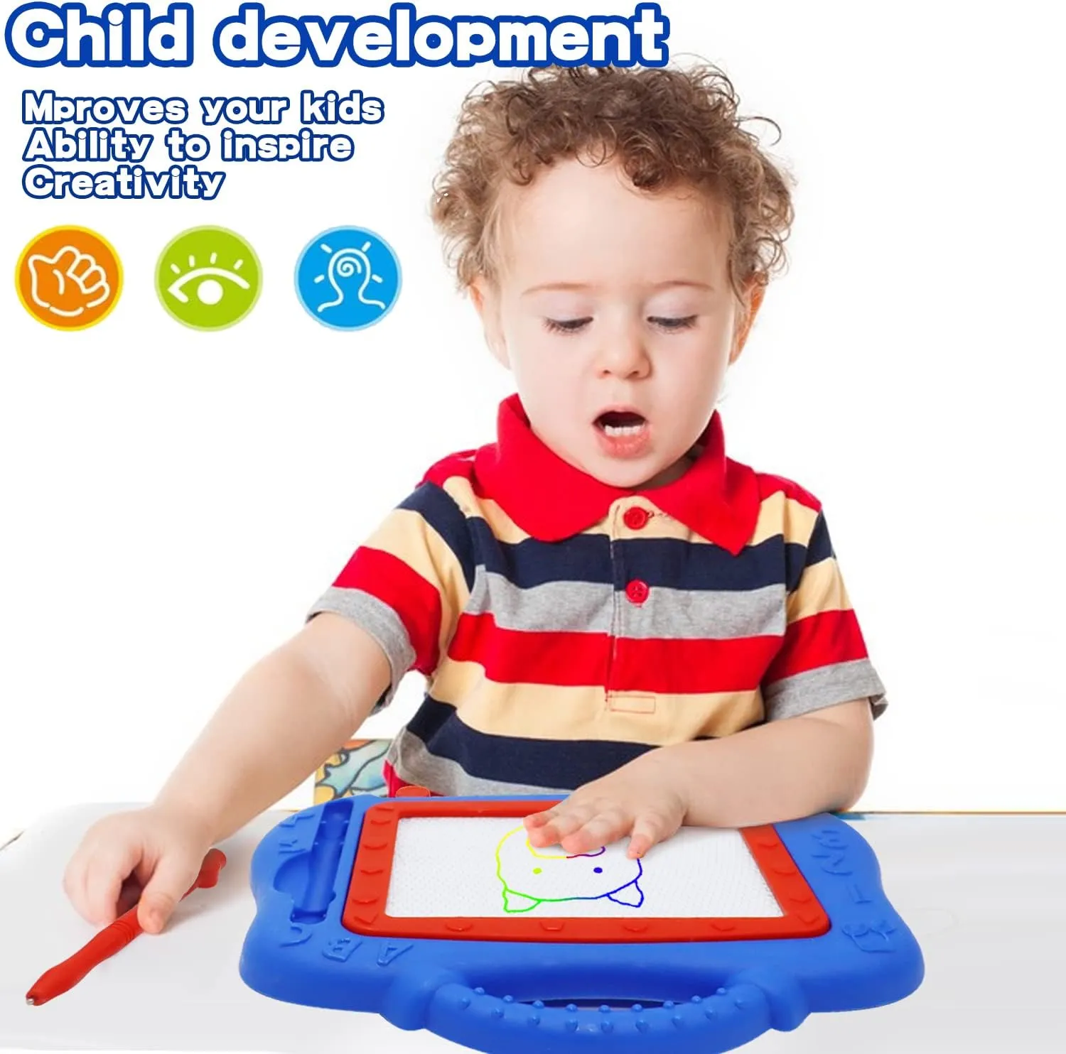 Magnetic Drawing Board for Kids, Toddlers Travel Bulk Toys for 3 4 5 6 Years Old, Colorful Sketch Pad Bulk Toys for Boys Girls Classroom Educational Toys Activities Gifts Art Supplies（12P）