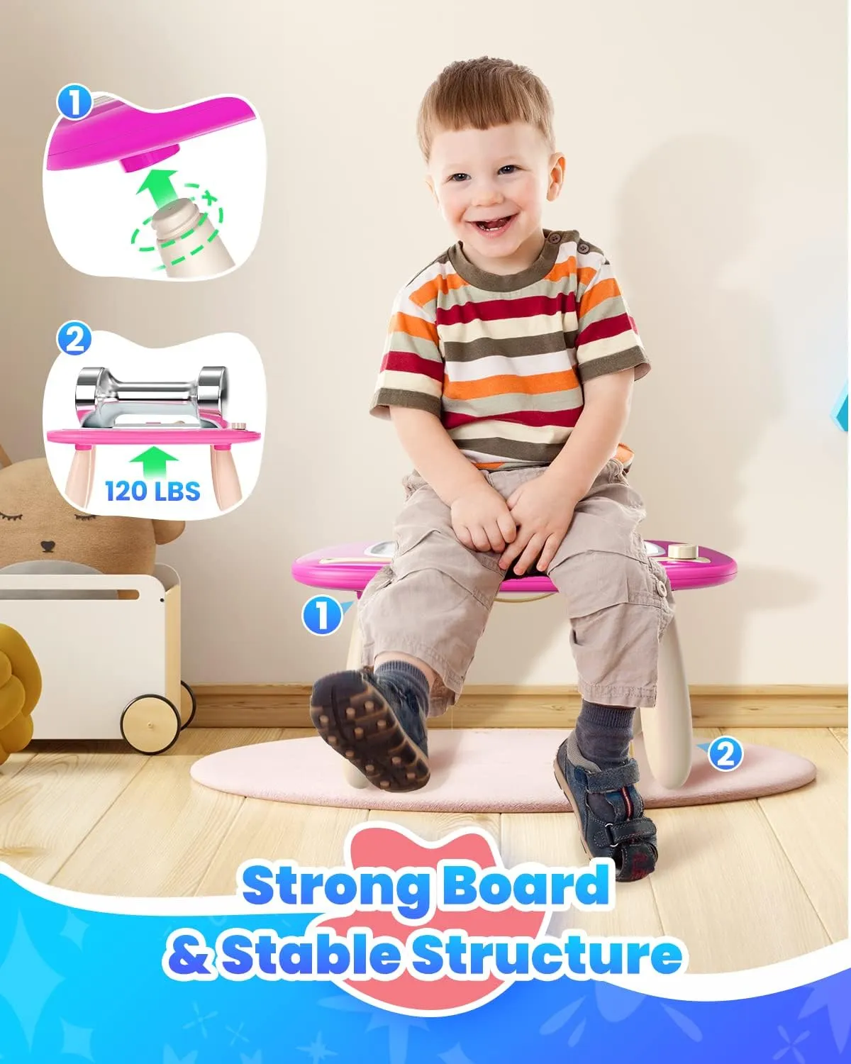 Magnetic Drawing Board, Toddler Girl Toy for 1-2 Year Old, Doodle Board Pad Learning and Educational Kids Toy for 1 2 3 Year Old Baby Girl Birthday Christmas Gift Travel Activities - Deep Pink