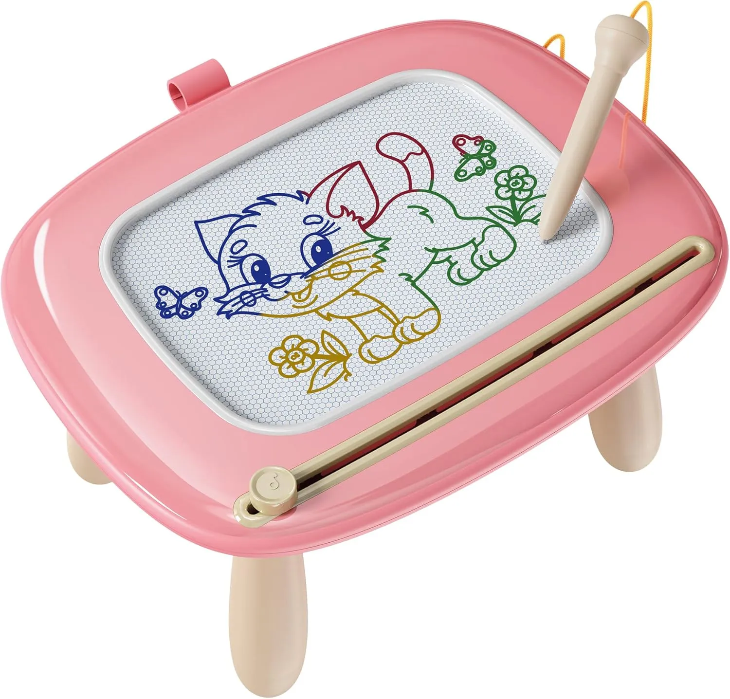 Magnetic Painting Board Toy from 1-6 Years Old Boys, Drawing Pad Doodle Board with Sturdy Legs Toy, Christmas Birthday Gifts for Educational Learning Boys Girls
