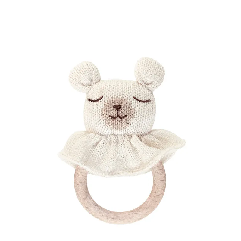 Main Sauvage  Baby teether 'Polar Bear' Offwhite