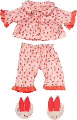 Manhattan Toy Baby Stella 3-Piece Cherry Dream Baby Doll Pajama Set with Slippers for 15-Inch Soft Dolls