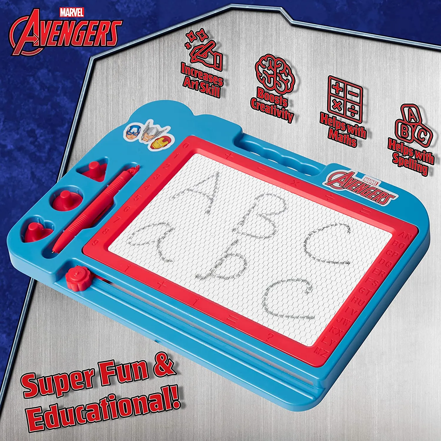 Marvel Magnetic Drawing Board - Kids Magic Scribbler