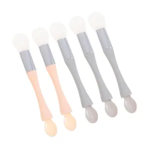 Mask Applicator Tools Set 5pcs Facial Mask Brush for Facials Silicone Double Ends Mask Face Care Kit Random