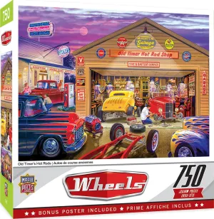 MasterPieces 750 Piece Jigsaw Puzzle for Adults and Family - Old Timer's Hot Rods - 18"x24"