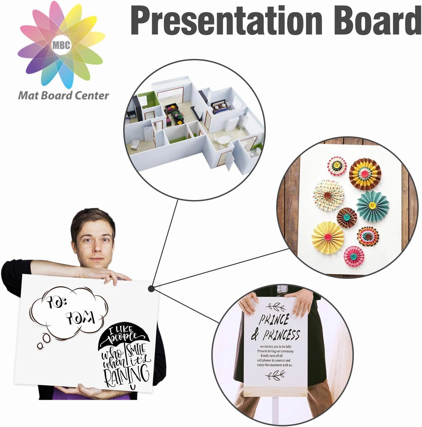 Mat Board Center, Pack of 10 Acid-Free Foam Boards, 11x14 inch White Foam Boards, 1/8" Thick