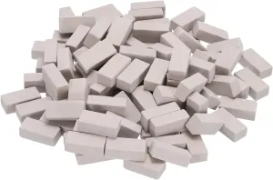 MECCANIXITY Miniature Bricks Clay Mini Wall Brick Model Building Set for Model Building Dolls Pet Houses Garden Grey Pack of 100 Scale 1/12 29x13x10mm/1.14x0.51x0.39